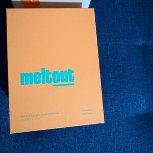 Meltout Scented Candle in Orange Box Scent eucalyptus and Pine  Sprigs